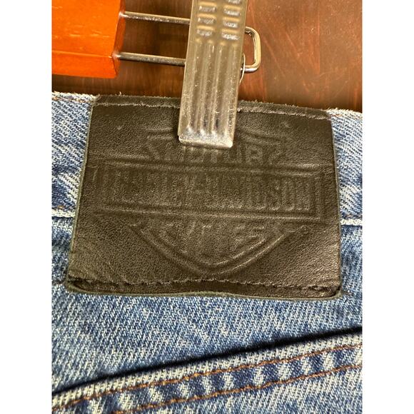 Harley Davidson Relaxed Straight Fit Denim Jeans Pants Blue Mens 34x34 Motorcycl - Picture 8 of 12